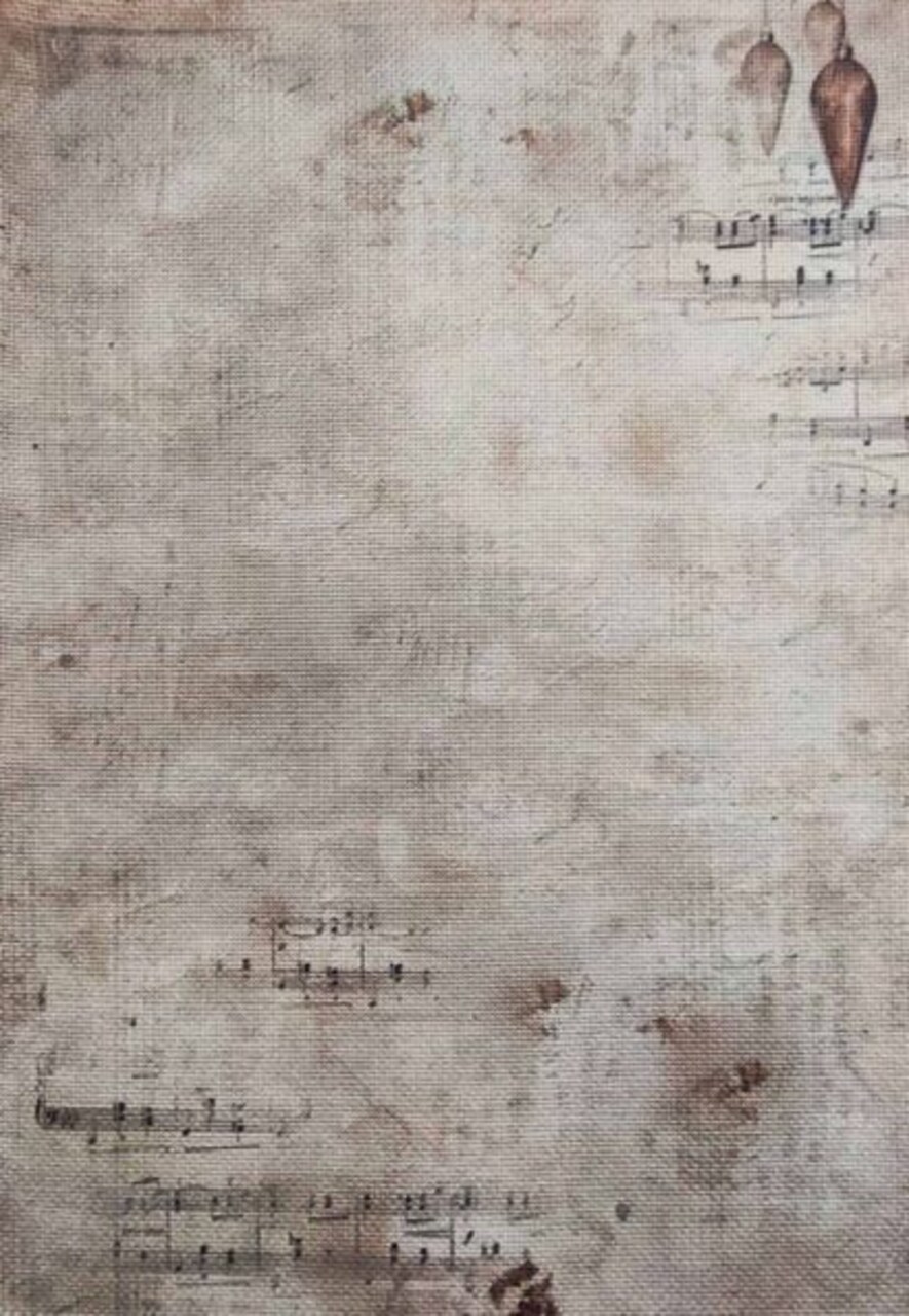 Forgotten Scroll Designer Printed AIDA Fabric. Canvas for embroidery with an applied background KF-1168A